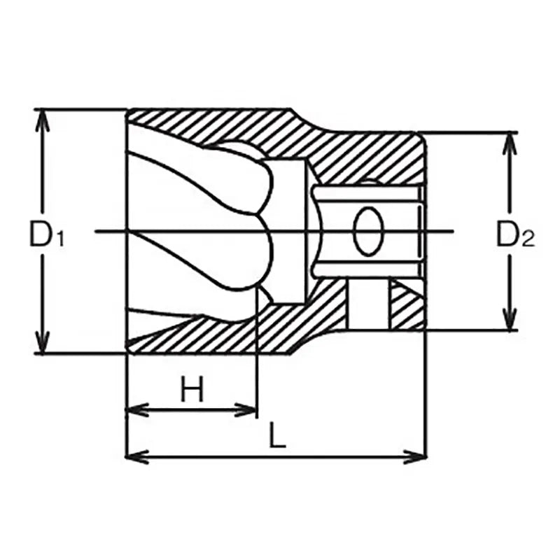 Ko-ken Tools 1/2 Sq. Dr. Nut Twister 14mm Length 42mm Ko-ken Tools
