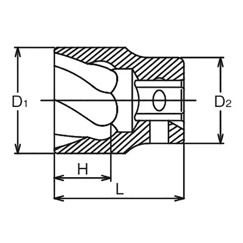 Ko-ken Tools 1/2 Sq. Dr. Nut Twister 19mm Length 42mm Ko-ken Tools