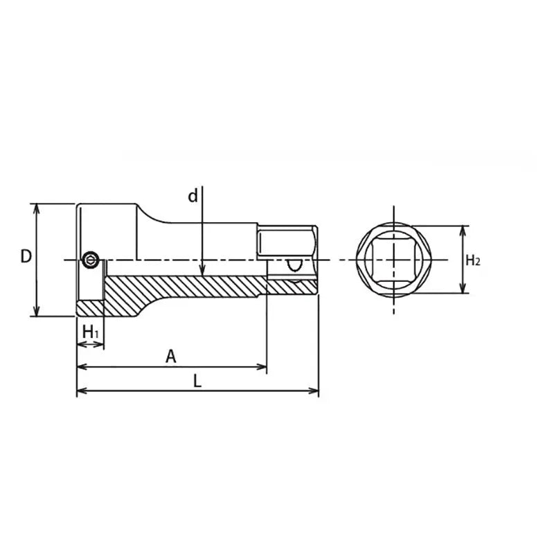 Ko-ken Tools 1/2 Sq. Dr. Die Holder 50mm Length 105mm Ko-ken Tools