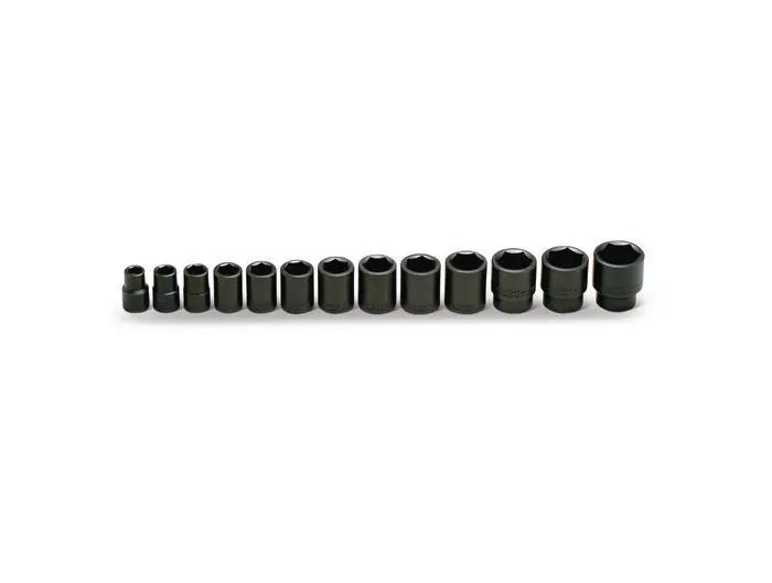 Wright Tool Set of 13 1/2 in Drive 6-Point Standard SAE Impact Socket, 7/16 to 1-1/4 in - WT 415 Socket Set Wright Tool