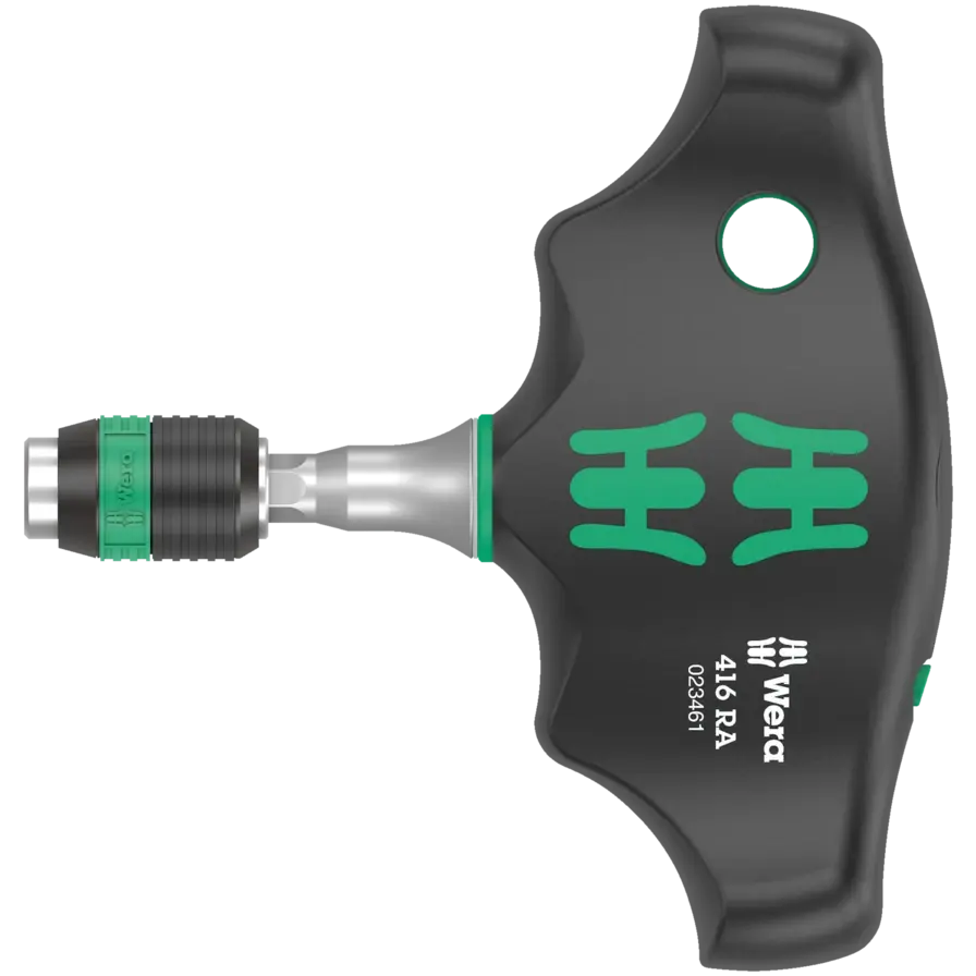 Wera 416 RA T-Handle Bit Holding Ratchet Function Screwdriver with Rapidaptor Quick-Release Chuck - WE 05023461001 