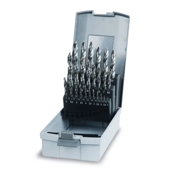Beta Tools (Article# 416G/SP25) Set of 25 HSS Drills with Step Tip Geometry - BT 004160525 