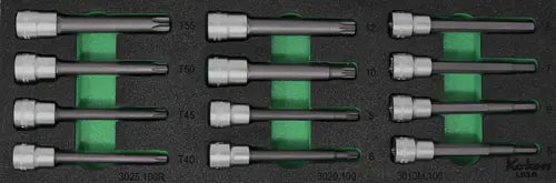 Ko-ken Tools 3/8" 12 Piece Long Bit Socket Set in Foam - Hex, TORXÂ®, Spline Ko-ken Tools