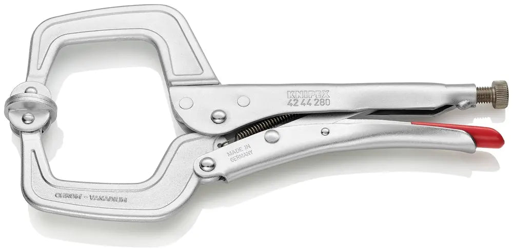 Knipex 42 44 280 KN | Locking Welding Grip Pliers, Pivoting Jaws, Chrome Knipex
