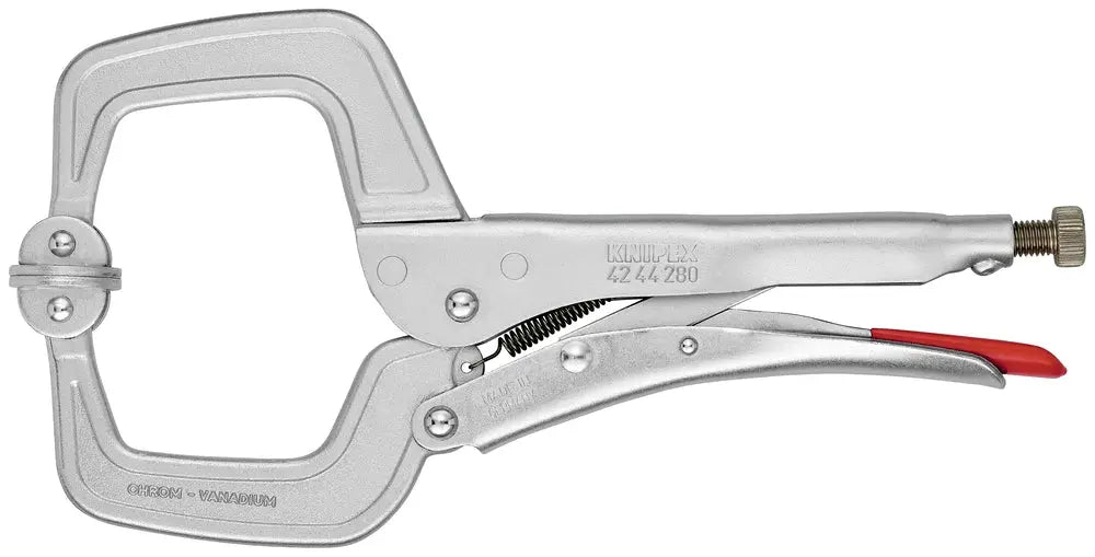 Knipex 42 44 280 KN | Locking Welding Grip Pliers, Pivoting Jaws, Chrome Knipex