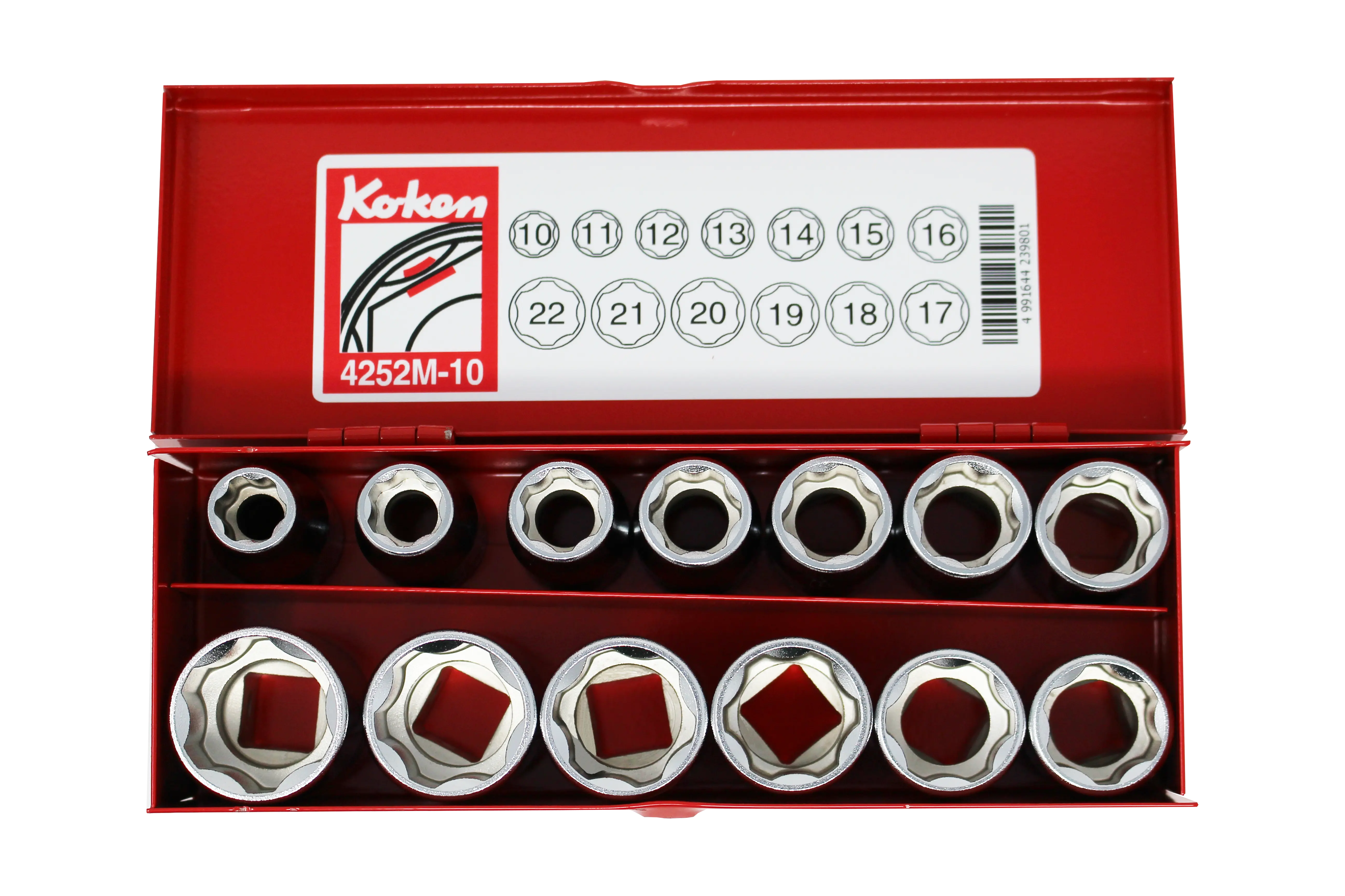 Ko-ken Tools 1/2 Sq. Dr. 13 Piece Surface Drive 6-Point Metric Socket set 10-22mm Ko-ken Tools