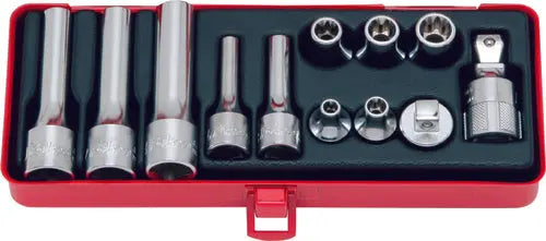 Ko-ken Tools 3/8, 1/2 Sq. Dr. 12 Piece TORXÂ® Short/Deep Socket set E6-E14 Ko-ken Tools