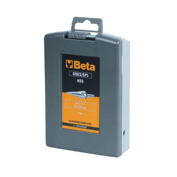 Beta Tools (Article# 425ES/SP3) Set of 3 Stepped Drills with Cylindrical Shanks and Sliding Step Geometry - BT 004250800 