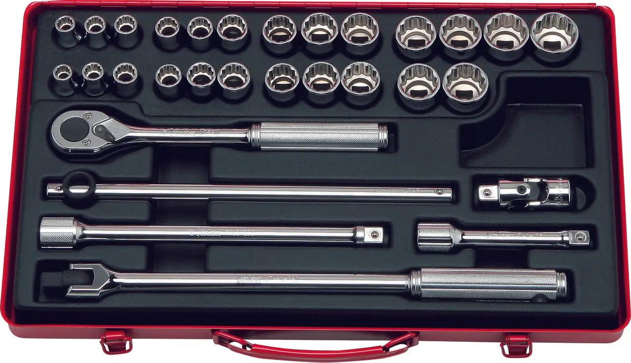 Ko-ken Tools 1/2 Sq. Dr. Socket set 12 point 30 pieces Ko-ken Tools