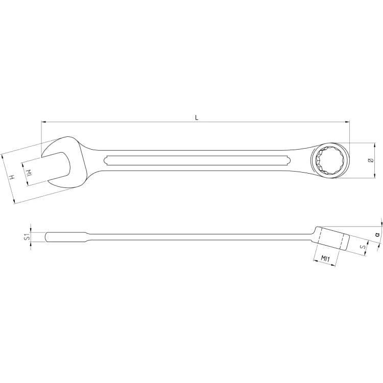 Beta Tools Open and Offset Ring Ends Combination Wrench - BT 000421107 