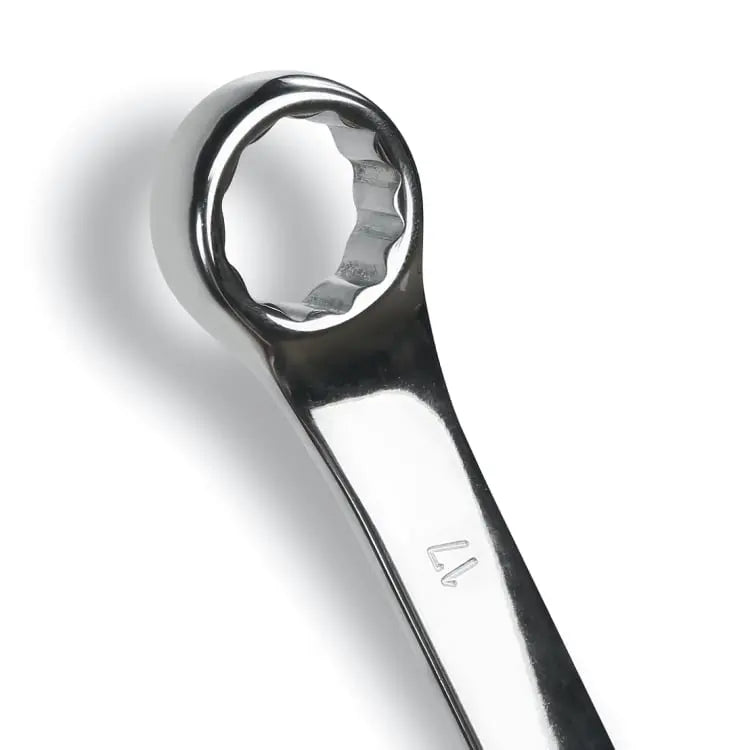 Beta Tools Set of 21 Bright Chrome-Plated Combination, Open End and Bi-Hexagon Ring Wrenches - BT 000421653 