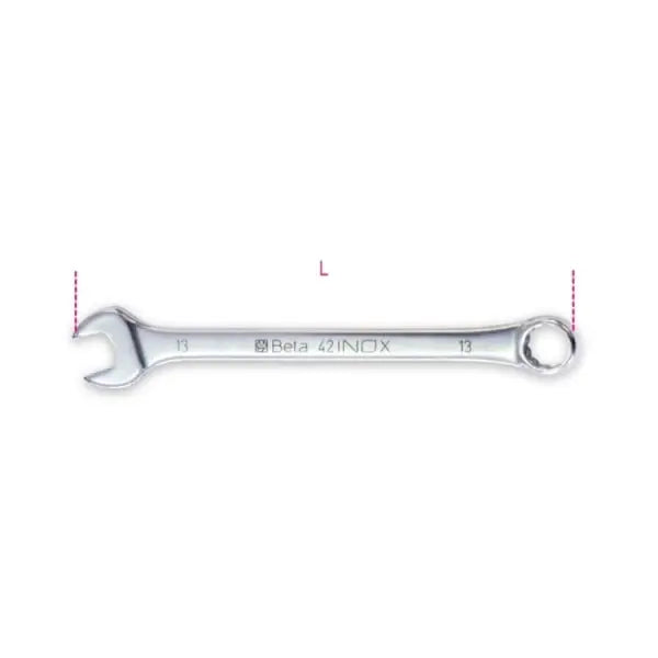 Beta Tools Stainless Steel Open and Offset Ring Ends Combination Wrench - BT 000420347 