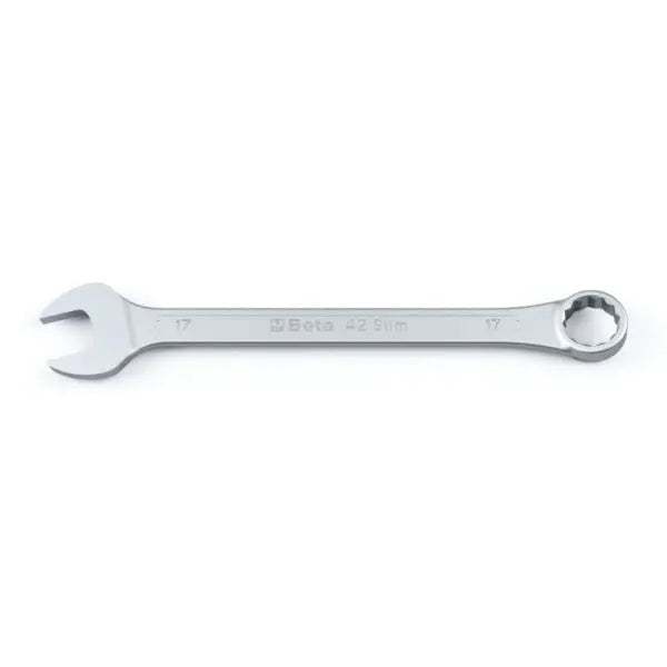 Beta Tools (Article# 42SLIM 14) 14mm 12 Point 15 deg Offset Combination Wrench, Slim Profile, Chrome-Plated - BT 420414 Beta Tools