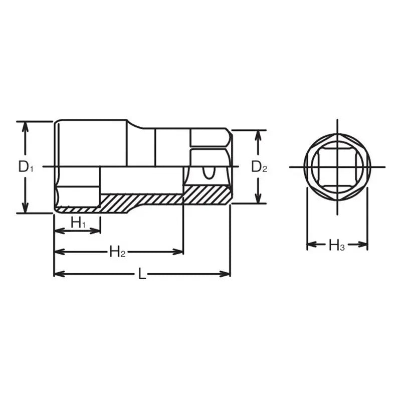 Ko-ken Tools 1/2 Sq. Dr. Socket 24mm 6 point Length 57mm For Oil pressure switch Ko-ken Tools