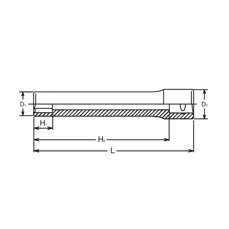 Ko-ken Tools 1/2 Sq. Dr. Socket 8mm 6 point Length 120mm Ko-ken Tools