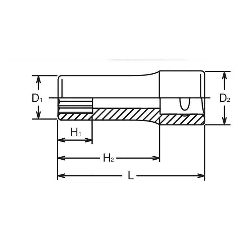 Ko-ken Tools 1/2 Sq. Dr. Socket 15/16 12 point Length 77mm Ko-ken Tools