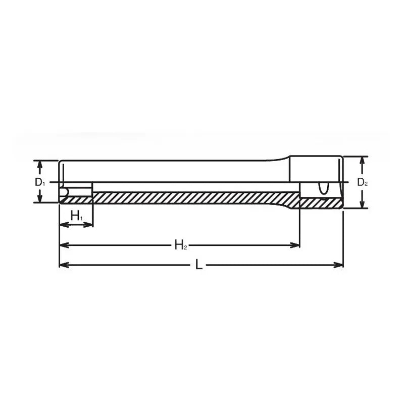 Ko-ken Tools 1/2 Sq. Dr. Extra Deep TORXÂ® E8 Socket - Length 140mm Ko-ken Tools