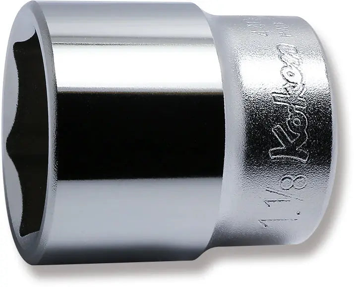 Ko-ken Tools 1/2 Sq. Dr. Chrome SAE 6 Point Socket 1.1/8" Ko-ken Tools