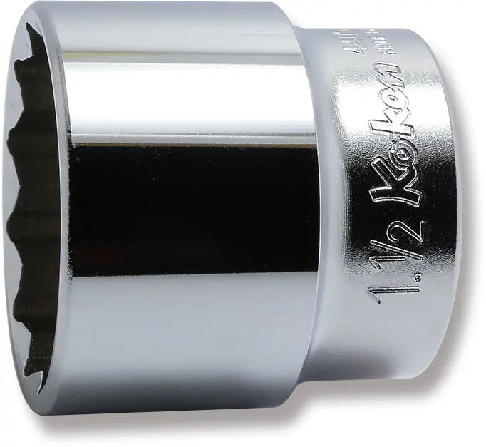 Ko-ken Tools 1/2 Sq. Dr. Chrome SAE 12 Point Socket 1.1/2" Ko-ken Tools