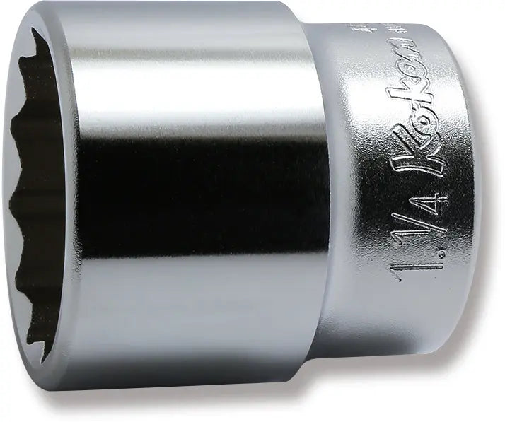 Ko-ken Tools 1/2 Sq. Dr. Chrome SAE 12 Point Socket 1.1/4" Ko-ken Tools