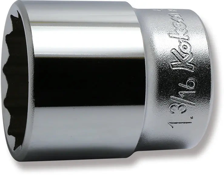 Ko-ken Tools 1/2 Sq. Dr. Chrome SAE 12 Point Socket 1.3/16" Ko-ken Tools