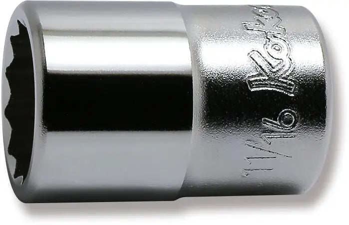 Ko-ken Tools 1/2 Sq. Dr. Chrome SAE 12 Point Socket 11/16" Ko-ken Tools