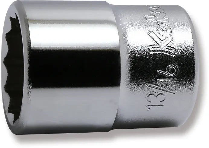Ko-ken Tools 1/2 Sq. Dr. Chrome SAE 12 Point Socket 13/16" Ko-ken Tools