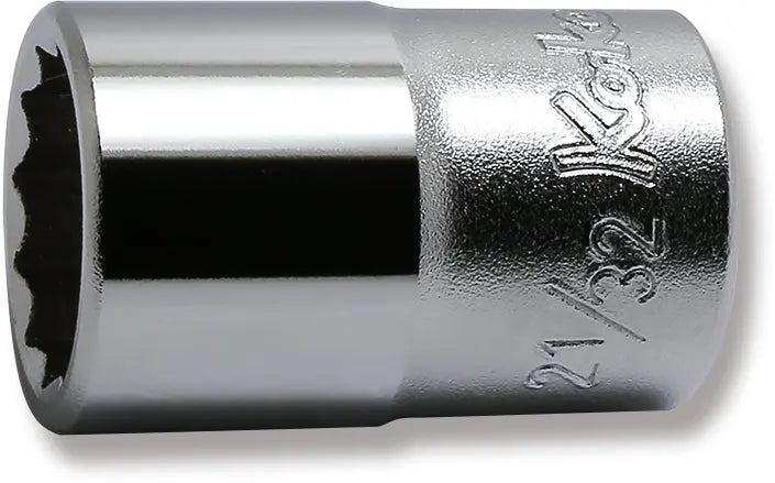 Ko-ken Tools 1/2 Sq. Dr. Chrome SAE 12 Point Socket 21/32" Ko-ken Tools