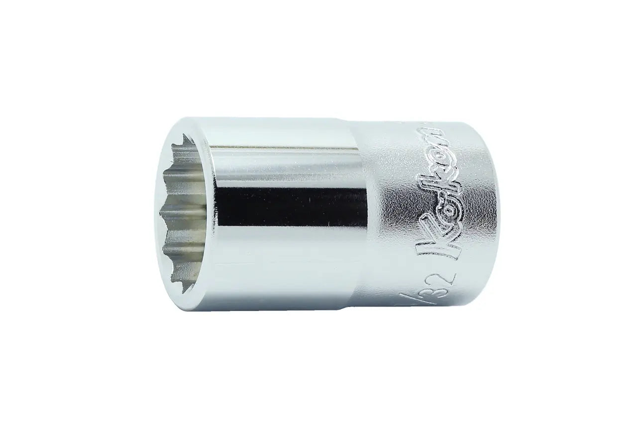 Ko-ken Tools 1/2 Sq. Dr. Chrome SAE 12 Point Socket 19/32" Ko-ken Tools