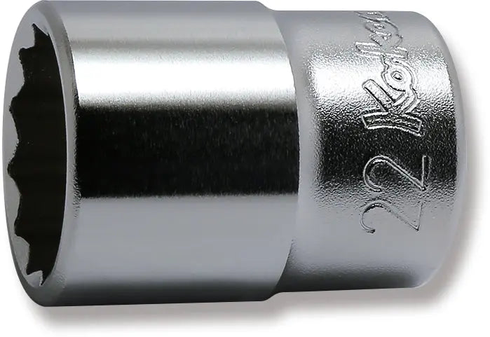 Ko-ken Tools 1/2 Sq. Dr. Chrome Metric 12 Point Socket 22mm Ko-ken Tools