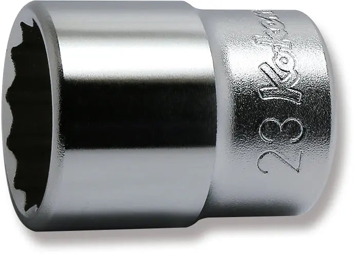 Ko-ken Tools 1/2 Sq. Dr. Chrome Metric 12 Point Socket 23mm Ko-ken Tools