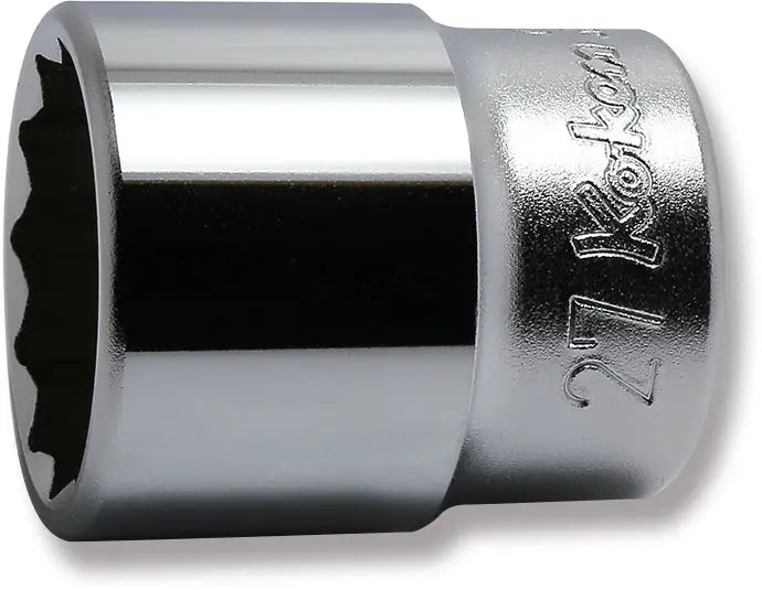 Ko-ken Tools 1/2 Sq. Dr. Chrome Metric 12 Point Socket 27mm Ko-ken Tools