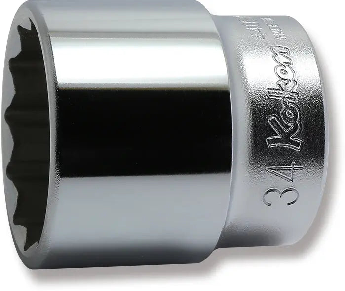 Ko-ken Tools 1/2 Sq. Dr. Chrome Metric 12 Point Socket 34mm Ko-ken Tools