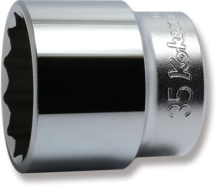 Ko-ken Tools 1/2 Sq. Dr. Chrome Metric 12 Point Socket 35mm Ko-ken Tools