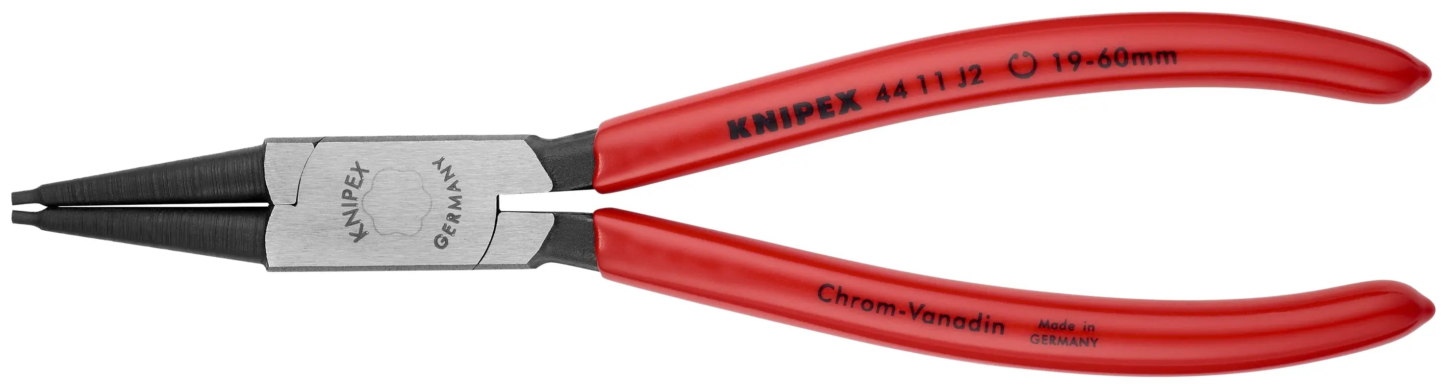 Knipex 44 11 J2 KN | Circlip Pliers, Internal, Straight, 3/4"-2 23/64" Bore Dia. Knipex
