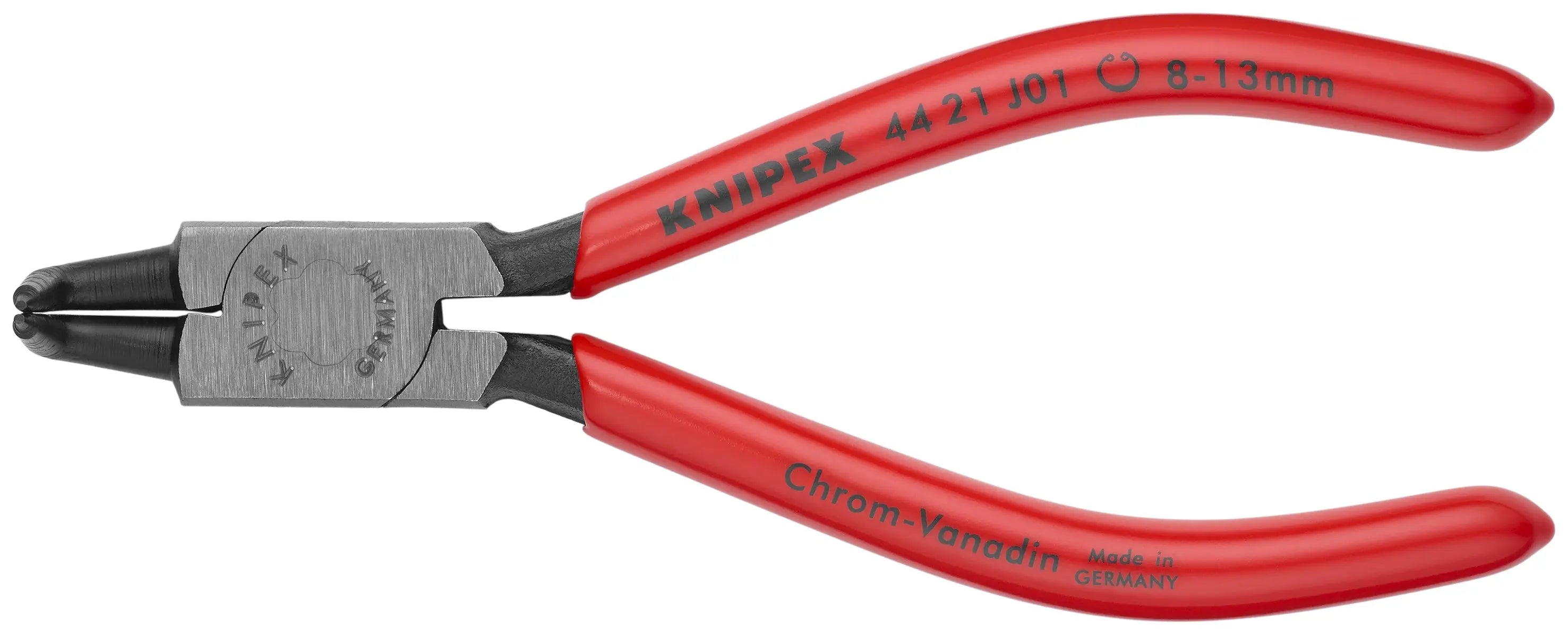 Knipex 44 21 J01 KN | Circlip Pliers, Internal, 90 degree Angled, Forged Tip, 5/16"-1/2" Bore Dia. Knipex