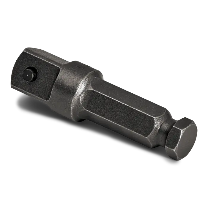 Wright Tool 1/2 in Drive Power Adaptor, 7/16 in Hex Male x 1/2 in Square with Pin Lock - WT 4422 Adaptor Wright Tool