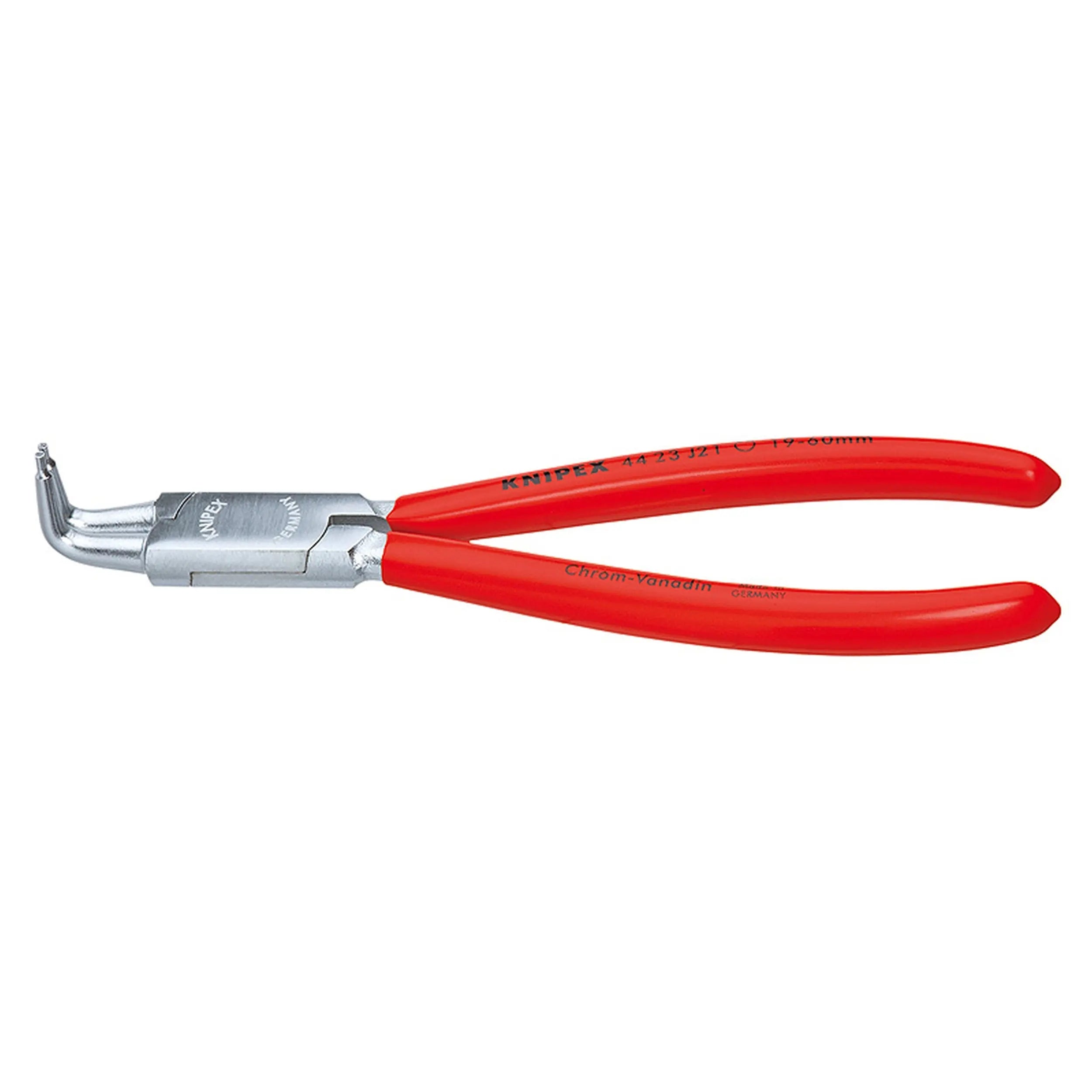Knipex 44 23 J11 KN | Circlip Pliers, Internal, 90 degree Angled, Forged Tip, 15/32"-1" Bore Dia., Chrome Knipex