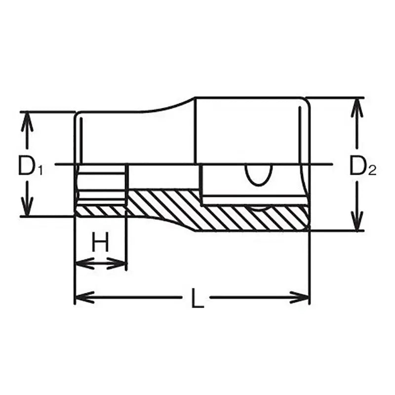 Ko-ken Tools 1/2 Sq. Dr. Socket TORXplusÂ® 10EPL Low Profile Length 36mm Ko-ken Tools