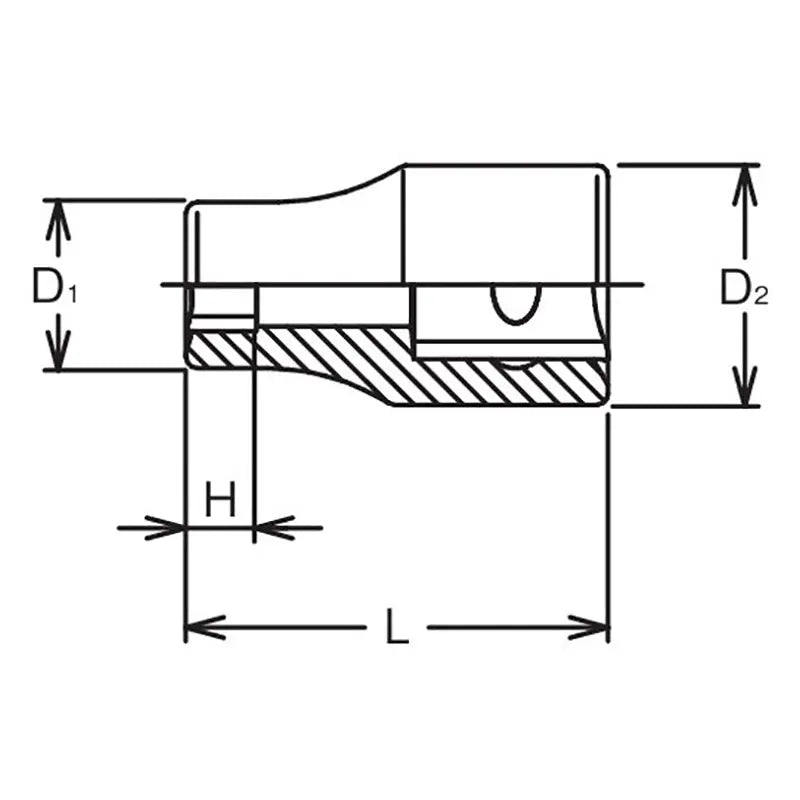 Ko-ken Tools 1/2 Sq. Dr. TORXplusÂ® 14EPRL Low Profile Socket - Length 37mm Ko-ken Tools