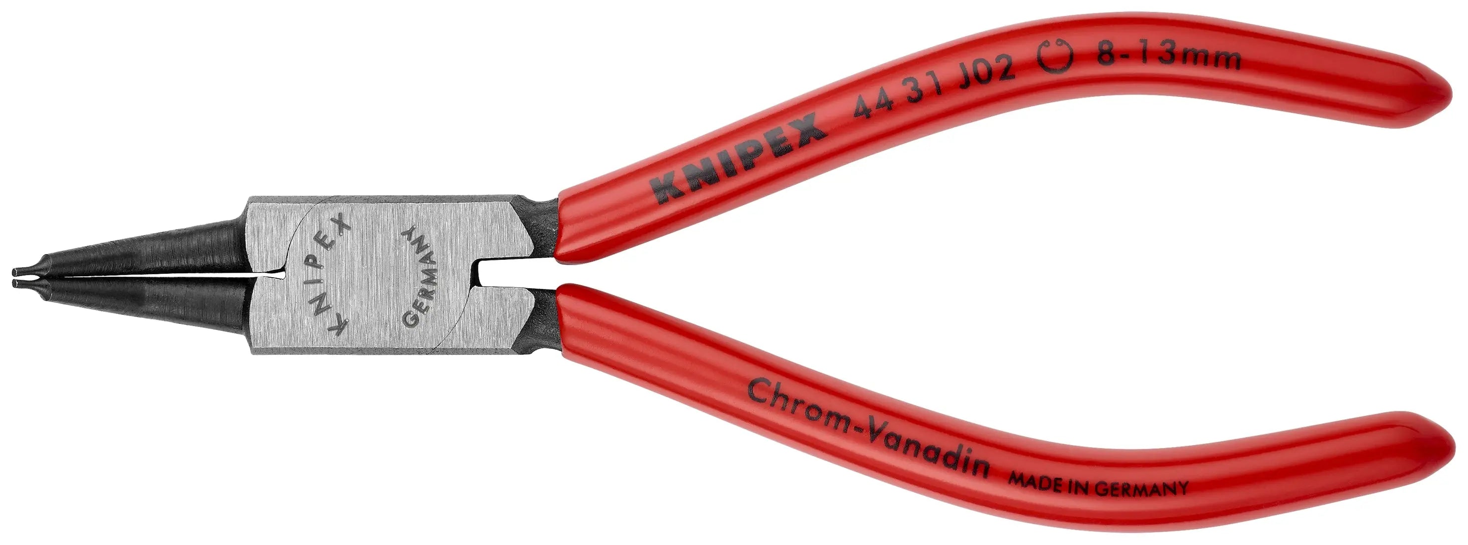 Knipex 44 31 J02 KN | Circlip Pliers, Internal, 45 degree Angled, Forged Tip, 5/16"-1/2" Bore Dia. Knipex
