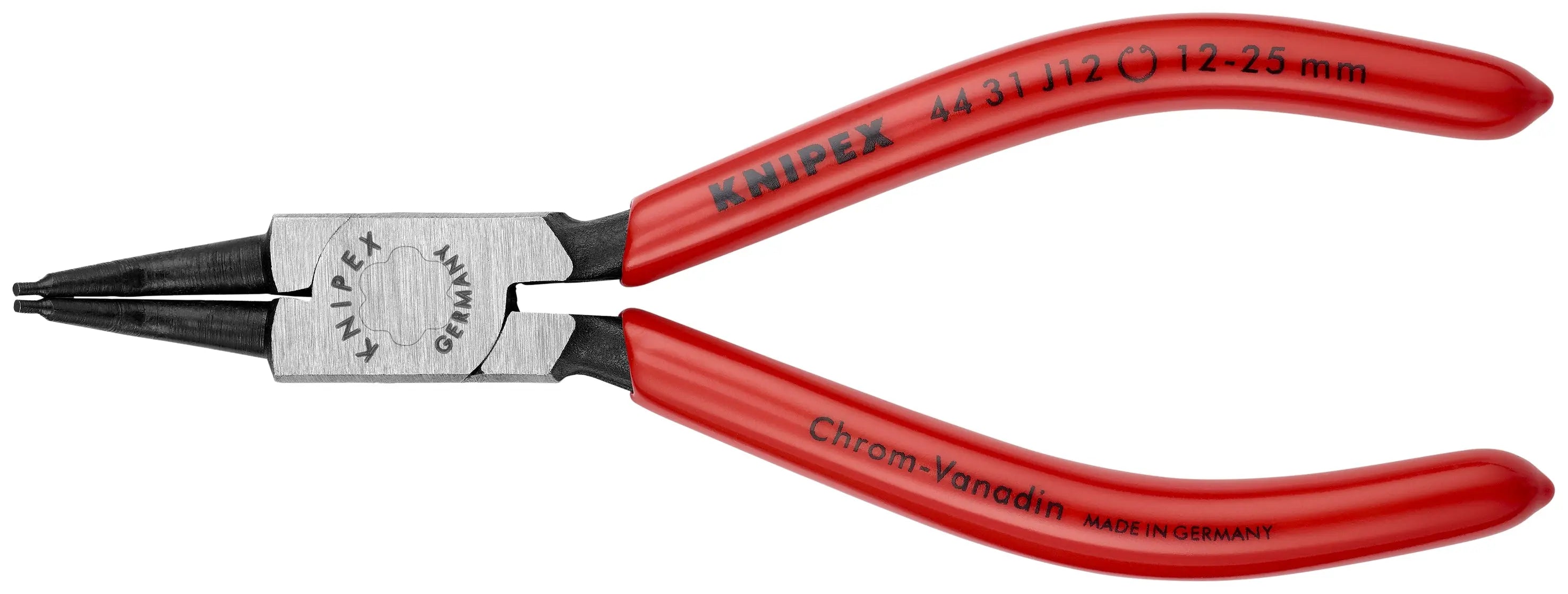 Knipex 44 31 J12 KN | Circlip Pliers, Internal, 45 degree Angled, Forged Tip, 15/32"-1" Bore Dia. Knipex