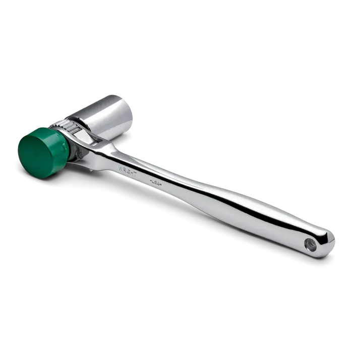 Wright Tool 1/2 in Drive Pear Head Scaffold Ratchet with Soft Face Hammer and 7/8 in Socket Contour Grip, 10-1/2 in - WT 4482 Ratchet Wright Tool