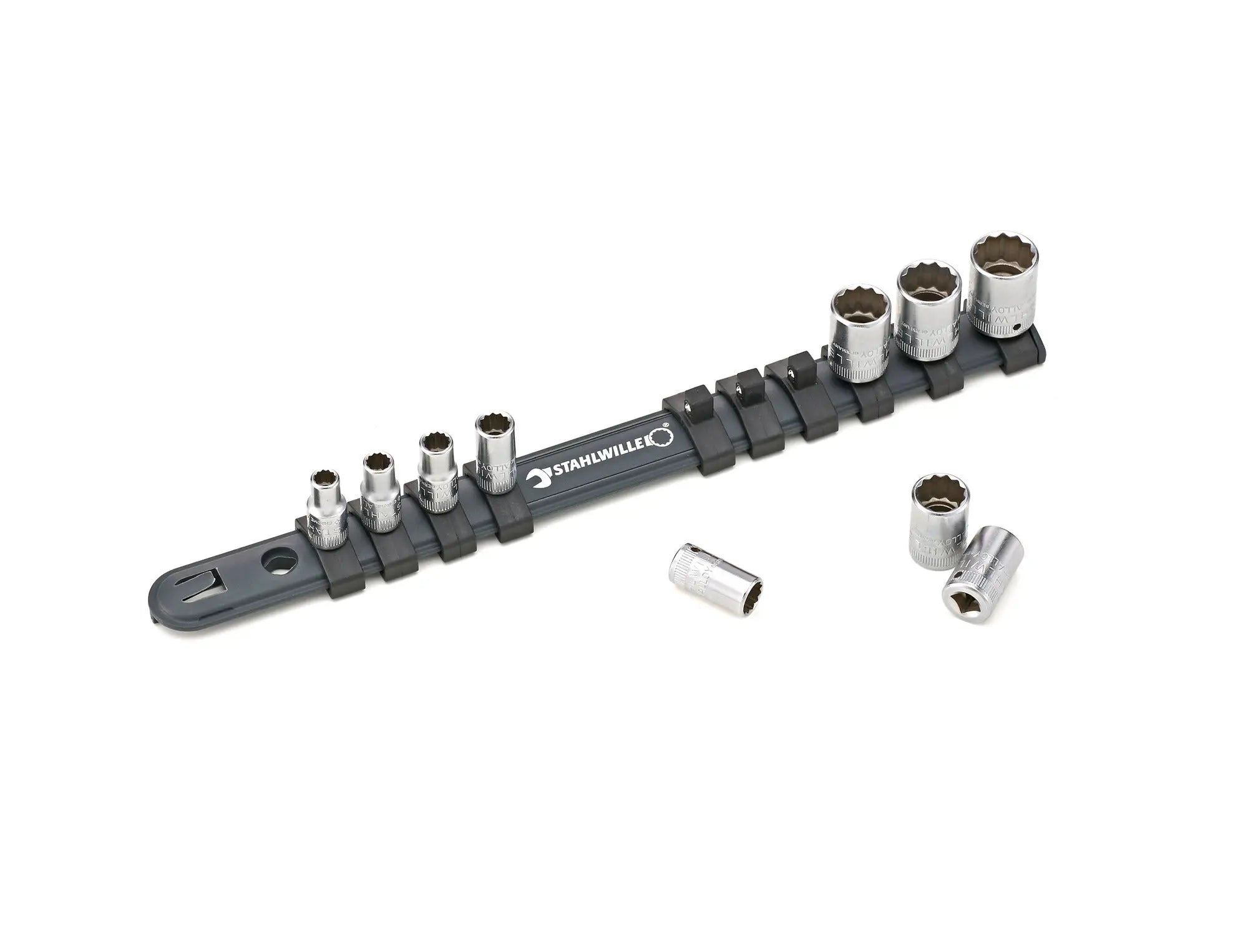 Stahlwille Set of 10 1/4 in Drive Socket with Clip Bar - ST 96051010 Stahlwille