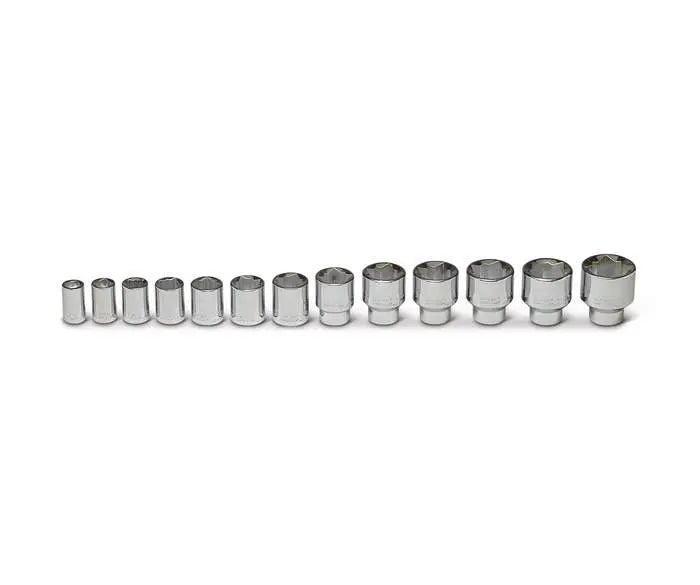 Wright Tool 13 Piece 1/2 in Drive 8-Point Standard SAE Socket Set, 7/16 - 1-1/4 in - WT 450 Socket Set Wright Tool