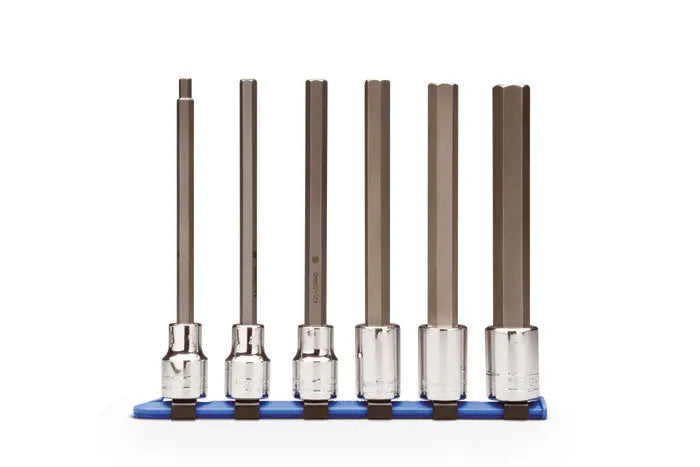 Wright Tool 6 Piece 1/2 in Drive Long Metric Hex Bit Socket Set, 6 - 17mm - WT 454 Socket Set Wright Tool