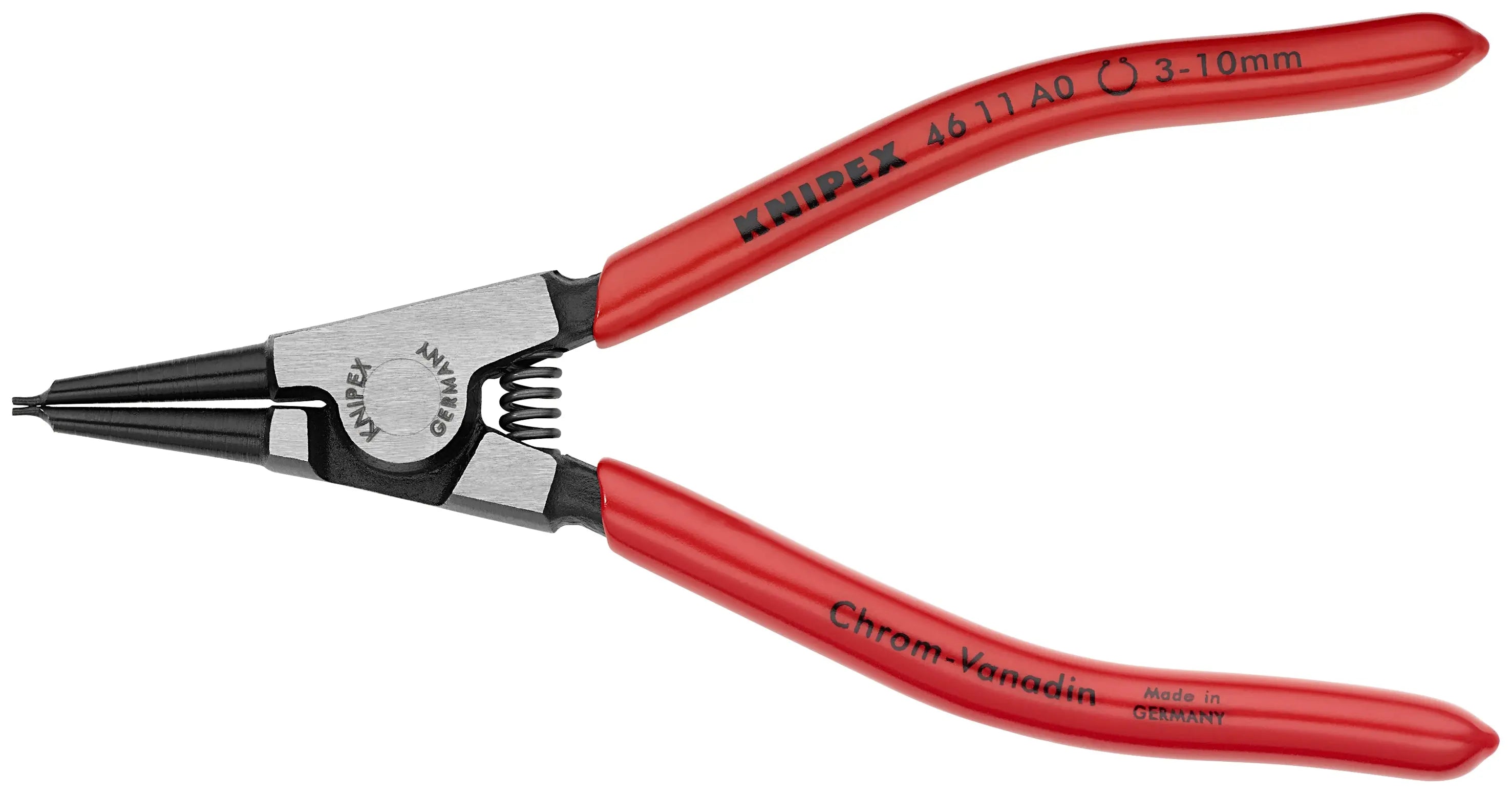 Knipex 46 11 A0 SBA KN | Circlip Pliers, External, Straight, 1/8"-25/64" Shaft Dia. Knipex