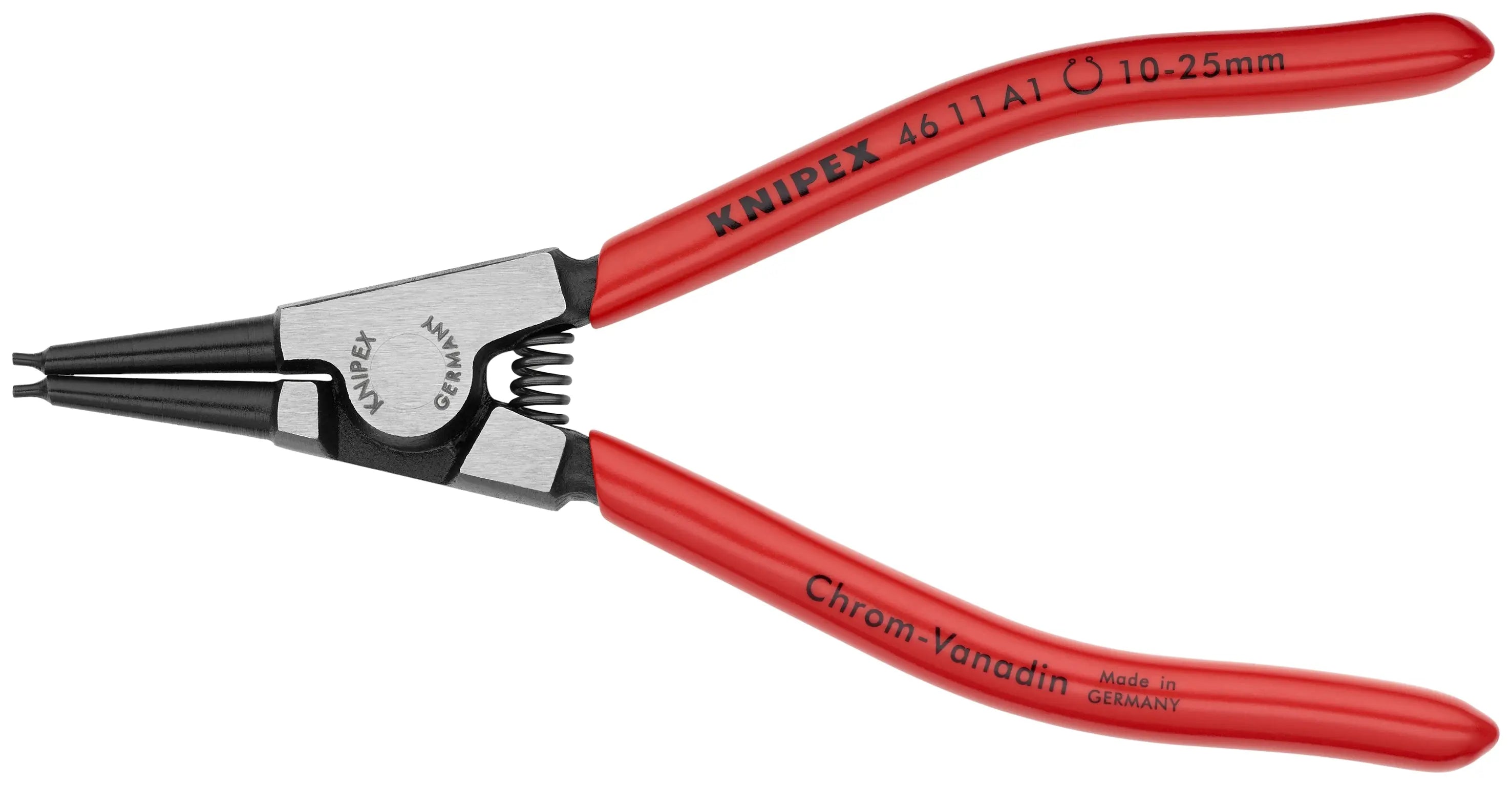 Knipex 46 11 A1 KN | Circlip Pliers, External, Straight, 25/64"-1" Shaft Dia. Knipex
