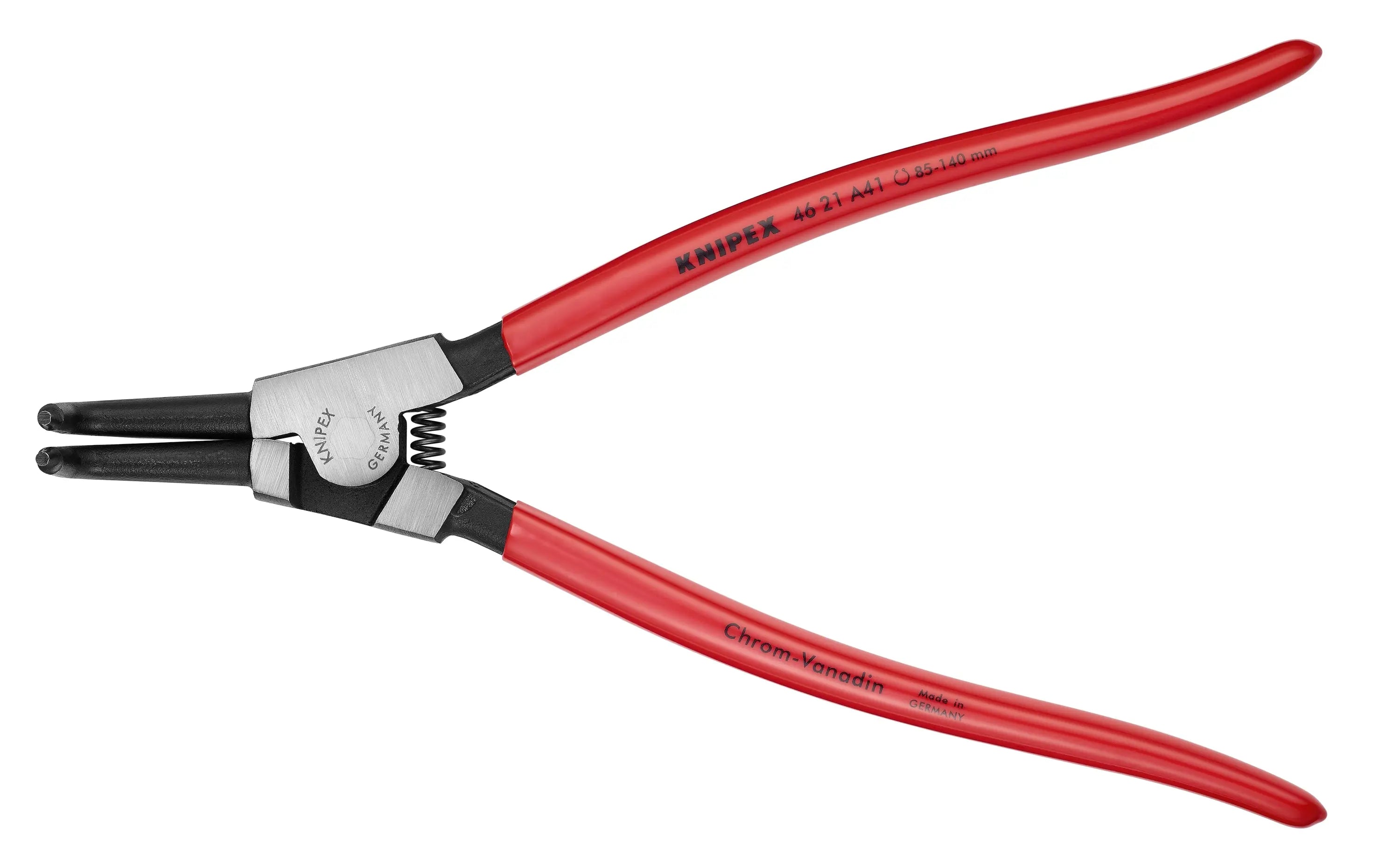 Knipex 46 11 A4 KN | Circlip Pliers, External, Straight, 3 11/32"-5 1/2" Shaft Dia. Knipex