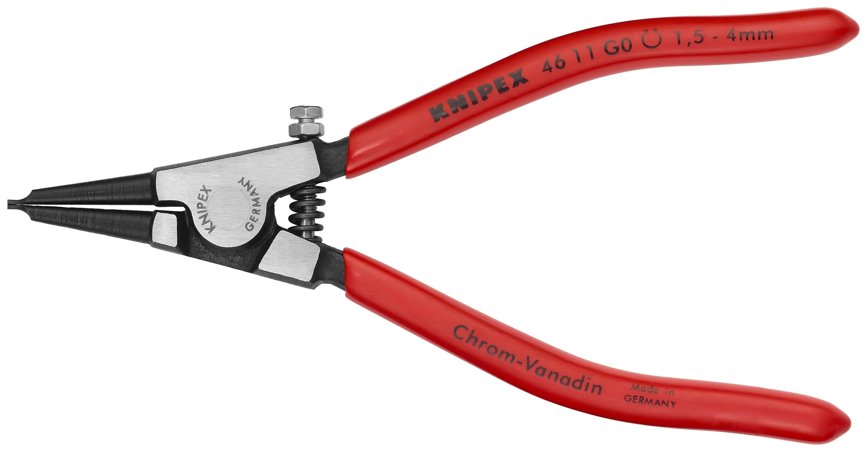 Knipex 46 11 G0 KN | Circlip Pliers for Grip Rings, Adjustable Screw, 1/16"-5/32" Shaft Dia. Knipex